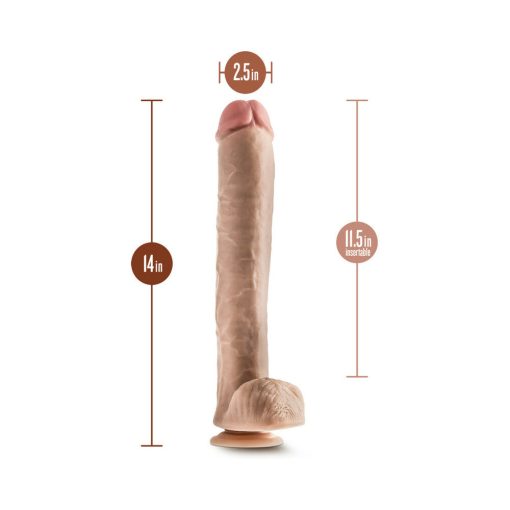 Dr. Skin Dr. Michael 14 In. Dildo With Balls Beige - Image 6