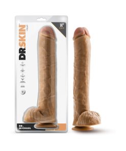 Dr. Skin Dr. Michael 14 In. Dildo With Balls Tan