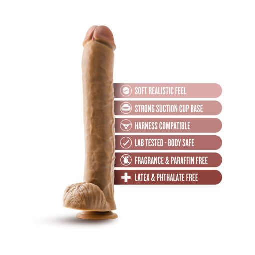 Dr. Skin Dr. Michael 14 In. Dildo With Balls Tan - Image 5