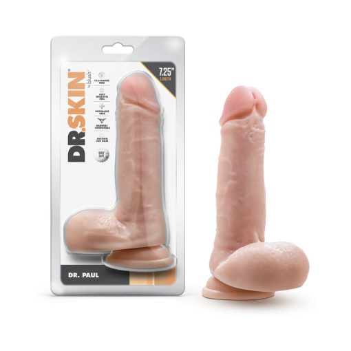Dr. Skin Dr. Paul 7.25 In. Dildo With Balls Beige