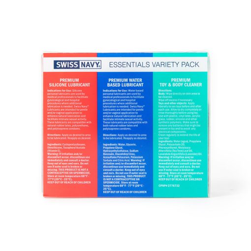 Swiss Navy Essentials Variety Pack 3-Piece 1 Oz. - Image 4