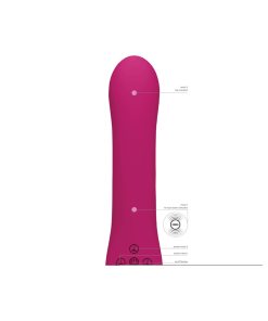 Vive Ai Rechargeable Dual Vibrating & Air Wave Tickler Silicone Strapless Strapon Pink