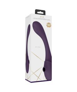 Vive Mirai Rechargeable Double Ended Pulse Wave & Air Wave Bendable Silicone Vibrator Purple