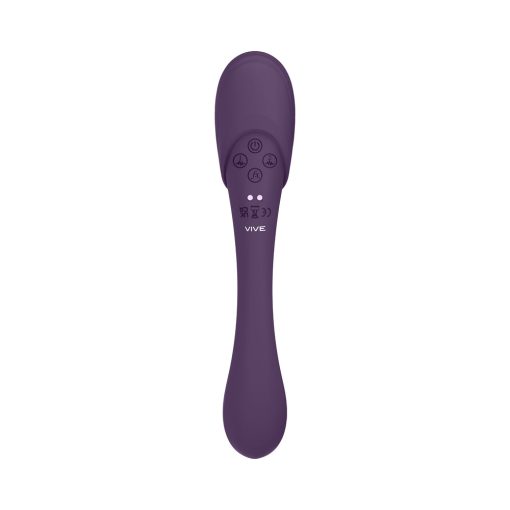 Vive Mirai Rechargeable Double Ended Pulse Wave & Air Wave Bendable Silicone Vibrator Purple - Image 5