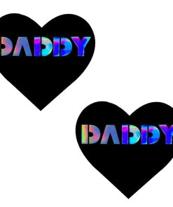 Neva Nude Pasty Daddy Heart Vinyl Black