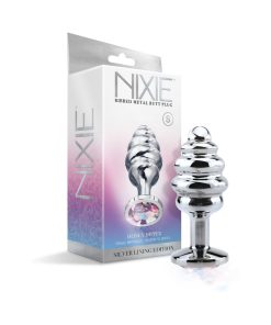 Nixie Ribbed Metal Butt Plug Honey Dipper Small