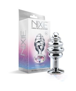 Nixie Ribbed Metal Butt Plug Honey Dipper Medium