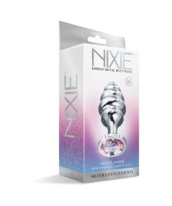 Nixie Ribbed Metal Butt Plug Honey Dipper Medium