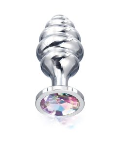 Nixie Ribbed Metal Butt Plug Honey Dipper Large