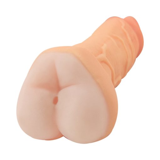 Realcocks Self Lubricating 9 In. 3-In-1 Masturbator Beige - Image 3