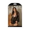 Fantasy Lingerie Curve Carrie Robe & Panty Set Black 3Xl/4Xl