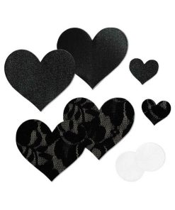 Nippies Basic Black Hearts Pasties Size B