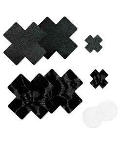 Nippies Basic Black Crosses Pasties Size B