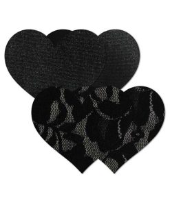Nippies Basic Black Hearts Pasties Size C