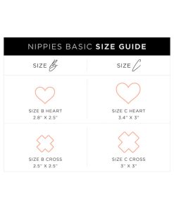 Nippies Basic Black Crosses Pasties Size C