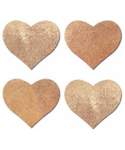 Pastease Petites Liquid Hearts Pasties Rose Gold 2-Pack