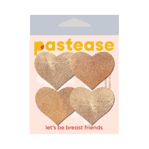 Pastease Petites Liquid Hearts Pasties Rose Gold 2-Pack - Image 4