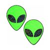 Pastease Glow-In-The-Dark Glitter Alien Pasties Green