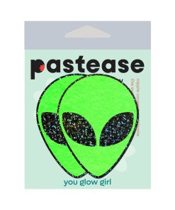 Pastease Glow-In-The-Dark Glitter Alien Pasties Green