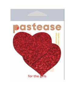 Pastease Glitter Heart Pasties Red