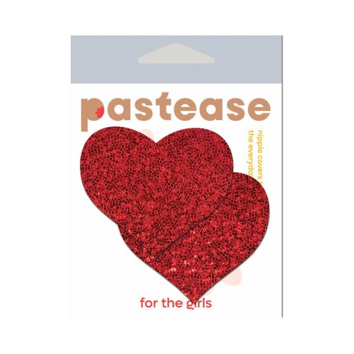 Pastease Glitter Heart Pasties Red - Image 4