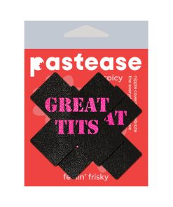 Pastease 'Great Tits' Crosses Pasties Black/Pink