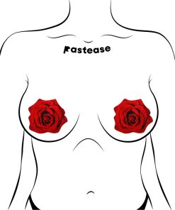 Pastease Glitter Blooming Rose Pasties Red