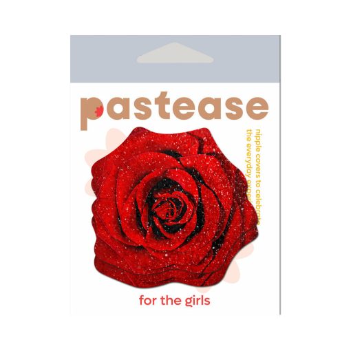 Pastease Glitter Blooming Rose Pasties Red - Image 4