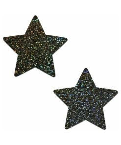 Pastease Glitter Star Pasties Black