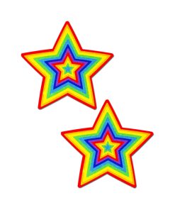 Pastease Glitter Pumping Star Pasties Rainbow
