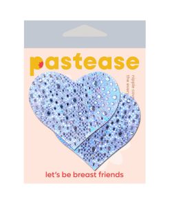 Pastease Crystal Sparkling Heart Pasties Silver