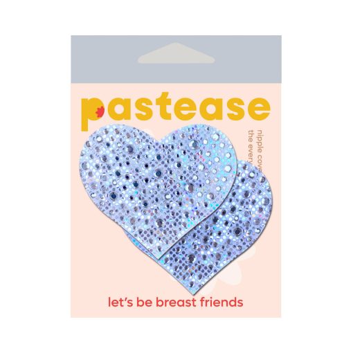 Pastease Crystal Sparkling Heart Pasties Silver - Image 4