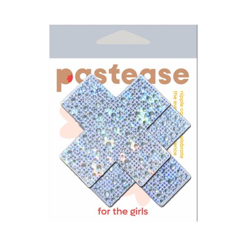 Pastease Crystal Sparkling Crosses Pasties Silver - Image 4