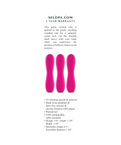 Selopa Razzle Dazzle Rechargeable Vibe Silicone Pink