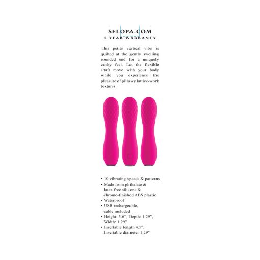 Selopa Razzle Dazzle Rechargeable Vibe Silicone Pink - Image 8