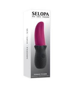Selopa Tongue Teaser Vibe Rechargeable Silicone Pink Black