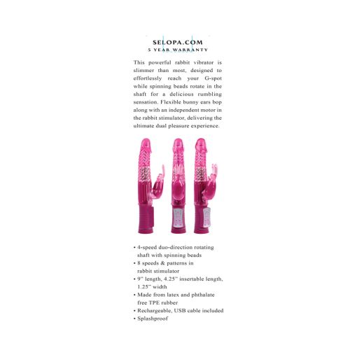 Selopa Rehargeable Bunny Rechargeable Vibe Pink - Image 7