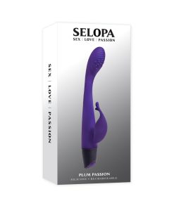 Selopa Plum Passion Rechargeable Dual Stim Silicone Purple