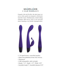 Selopa Plum Passion Rechargeable Dual Stim Silicone Purple
