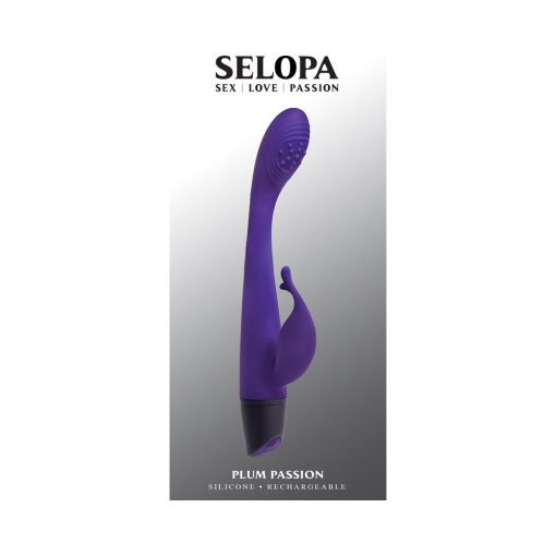 Selopa Plum Passion Rechargeable Dual Stim Silicone Purple - Image 9