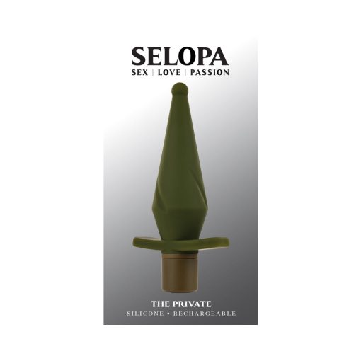 Selopa The Private Rechargeable Butt Plug Silicone Green - Image 9