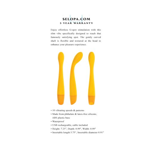 Selopa Lemon Squeeze Rechargeable Vibe Silicone Yellow - Image 8