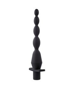 Selopa Vibrating Butt Beads Rechargeable Anal Silicone Black