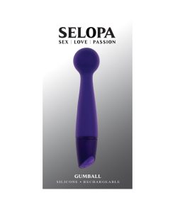 Selopa Gumball Rechargeable Slim Wand Silicone Purple