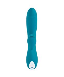 Evolved Fierce Flicker Rechargeable Dual Stim Vibe Silicone Teal