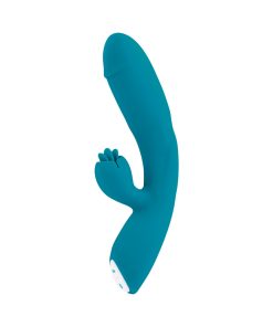 Evolved Fierce Flicker Rechargeable Dual Stim Vibe Silicone Teal