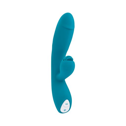 Evolved Fierce Flicker Rechargeable Dual Stim Vibe Silicone Teal - Image 7