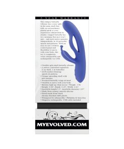 Evolved Butterfly Dreams Rechargeable Dual Stim Vibe Silicone Blue