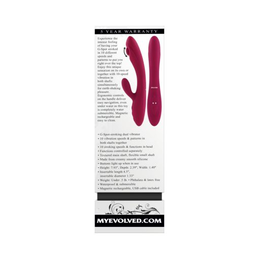 Evolved Jammin G Rechargeable Tapping Dual Stim Vibe Silicone Pink - Image 9