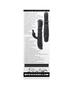 Evolved Ringmaster Rechargeable Dual Stim Vibe Silicone Black